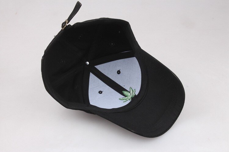 Broderi ahornblad hvid kasket bomulds swag snapback hatte til mænd kvinder hip hop monterede baseballkasketter