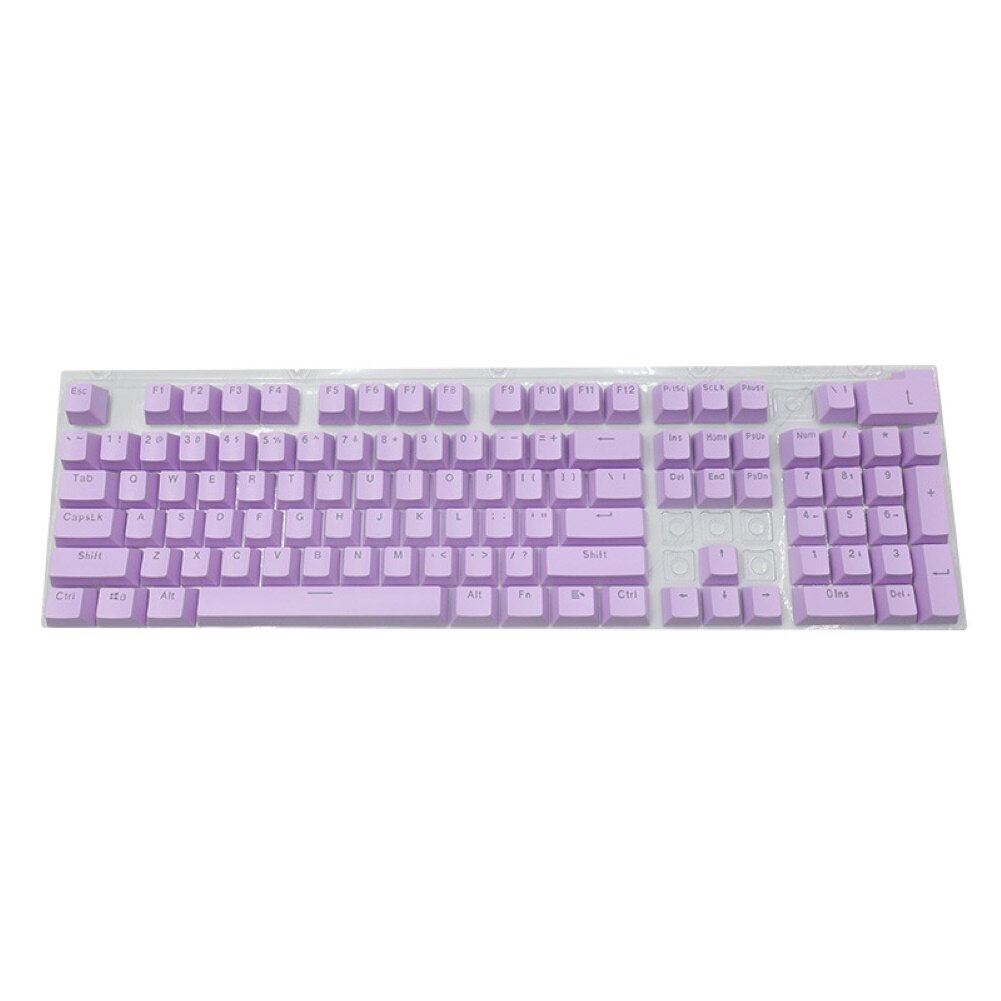 Mechanical Keyboard 104 Doubleshot ABS Spacebar Keycaps Blank Keycaps For Cherry MX Mechanical Keyboard Key Cap Switches keycap: Purple