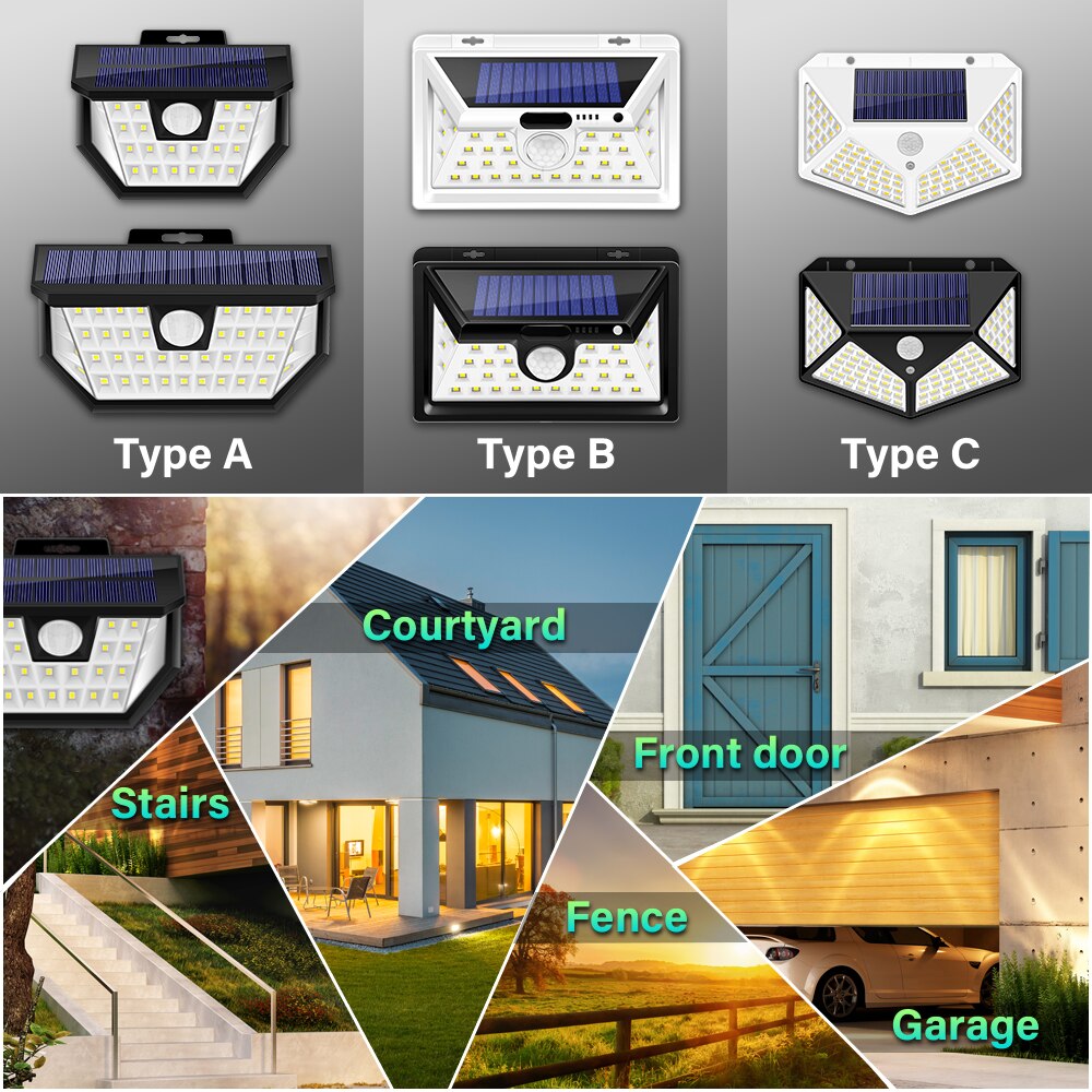 Chizao Tuinverlichting Solar Lampen Outdoor Decoratieve Licht Zonne-energie Opladen IP65 Waterdichte Hoge Helderheid Balkon Verlichting