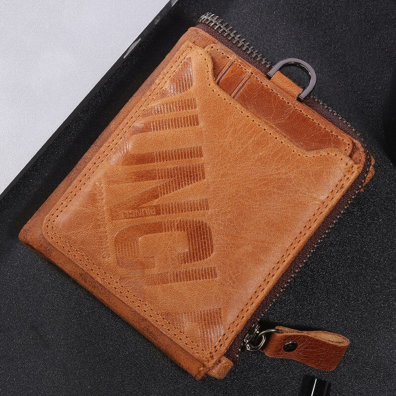 PI UNCLE Brand Leather Men's Wallet Short Anti-Theft Brush Small Wallet Mini Coin Purse
