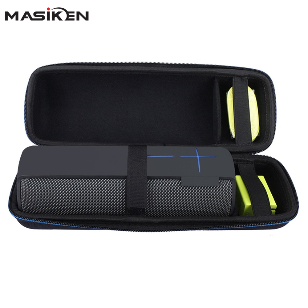MASiKEN EVA Draagbare Carry Storage hard Case voor Logitech UE Megaboom Bluetooth Luidspreker en Lader Tas Houder Rits Zakje