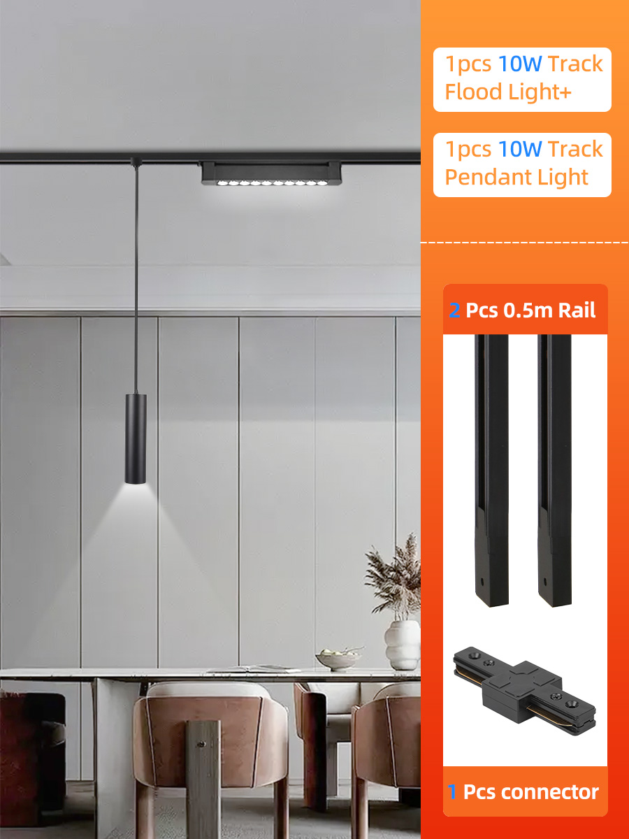 Set completo di luci a binario a LED 85 ~ 264V Faretto moderno per interni per la casa Soggiorno Negozio Plafoniera Illuminazione a binario: Giallo scuro / Black