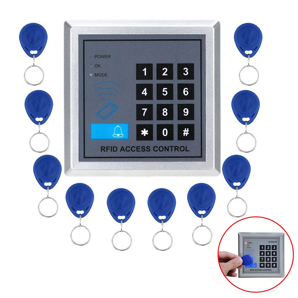 Security RFID Proximity Entry Door Lock Access Control System 10 Keys
