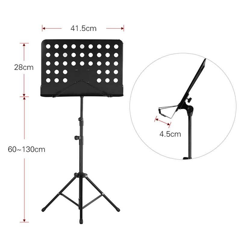 Draagbare Metal Muziek Stand Afneembare Muziekinstrumenten Voor Piano Viool Gitaar Bladmuziek Gitaar Onderdelen Accessoires