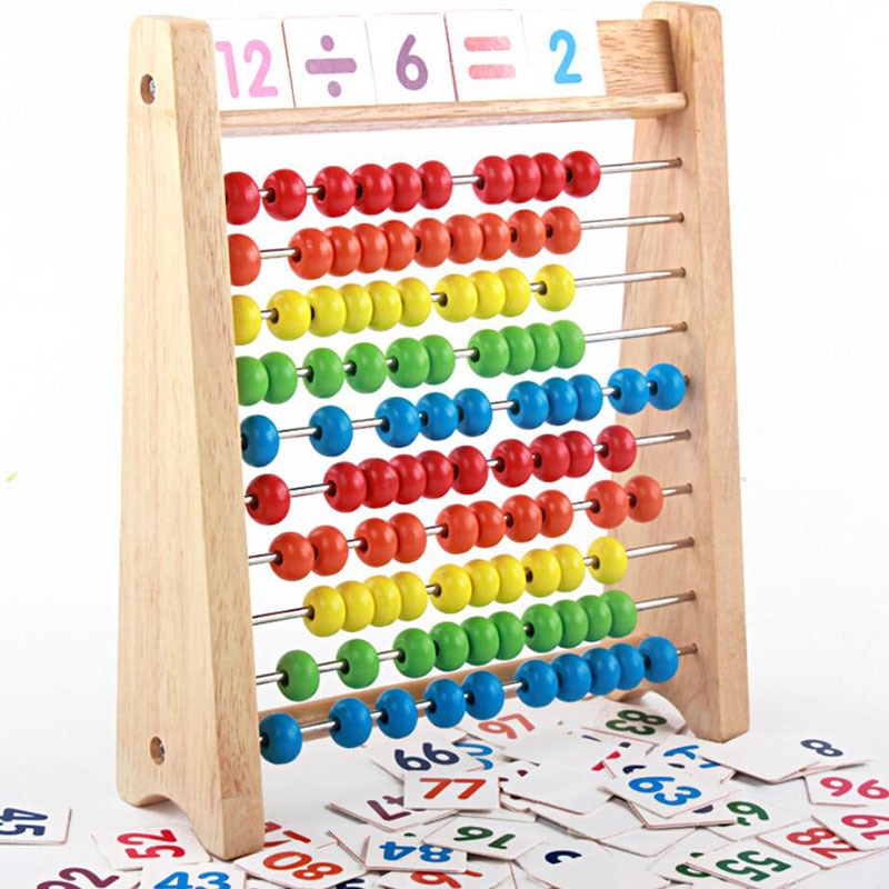 Wooden Children Beads Rainbow Abacus Arithmetic Calculation Puzzle Operation Math Toys Learning Education Puzzle Toy Style: Default Title