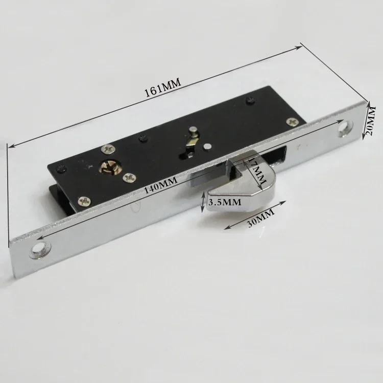 Cerradura de gancho para puerta corredera, cerraduras de ventana de aleación de aluminio, cerradura de suelo de puerta de madera de seguridad antirrobo con llaves cruzadas para puerta de madera: Oro