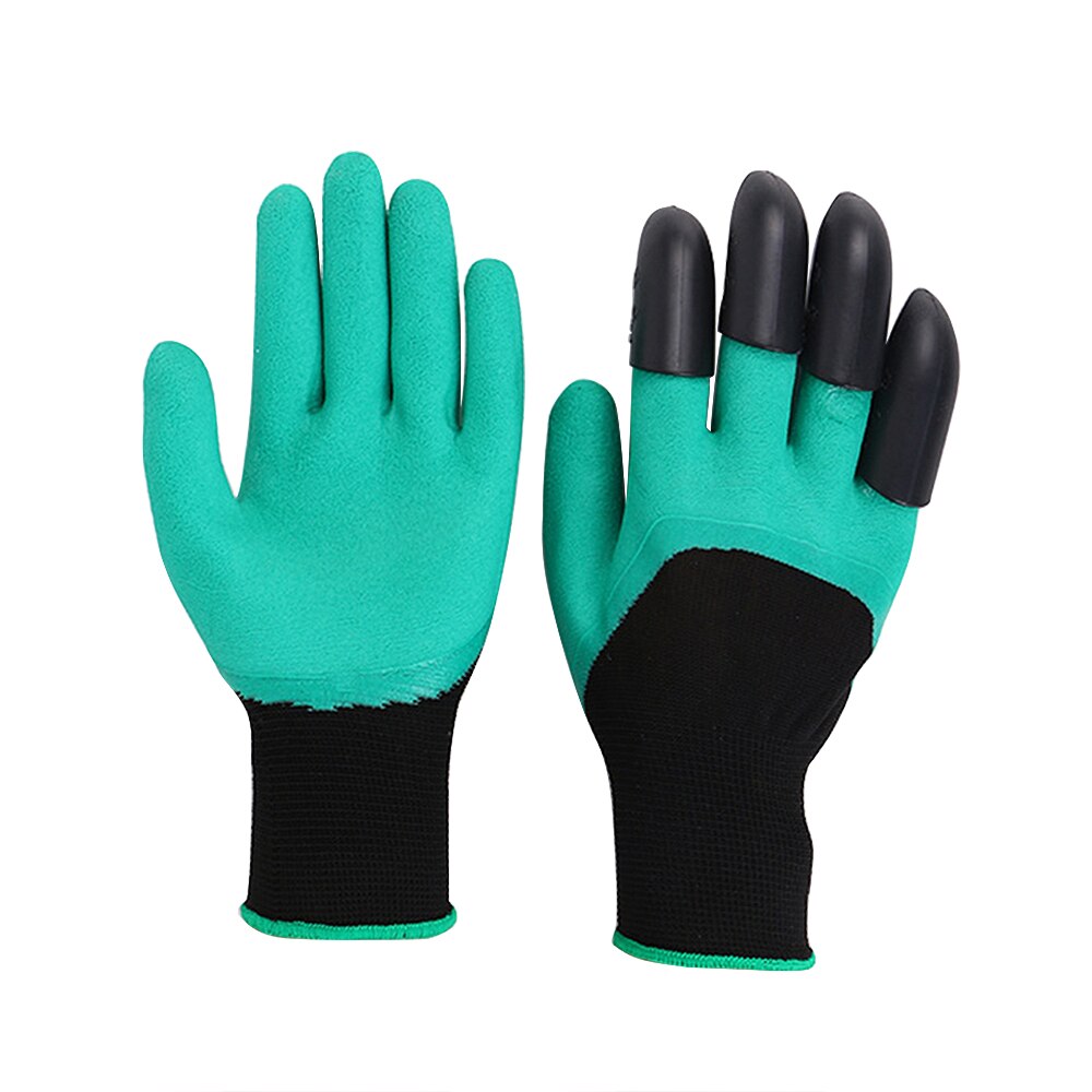 Garten Handschuhe Mit Krallen ABS Kunststoff Garten Genie Gummi Handschuhe Schnell Einfach Graben Schutz Sicherheit Golves Für Graben Pflanzen: Default Title