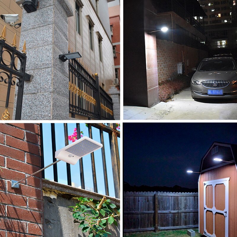 Solar Lamp Outdoor Led Light PIR Motion Sensor LED Solar Power Wall Street Garden Light Security Spotlight Waterproof Decoration