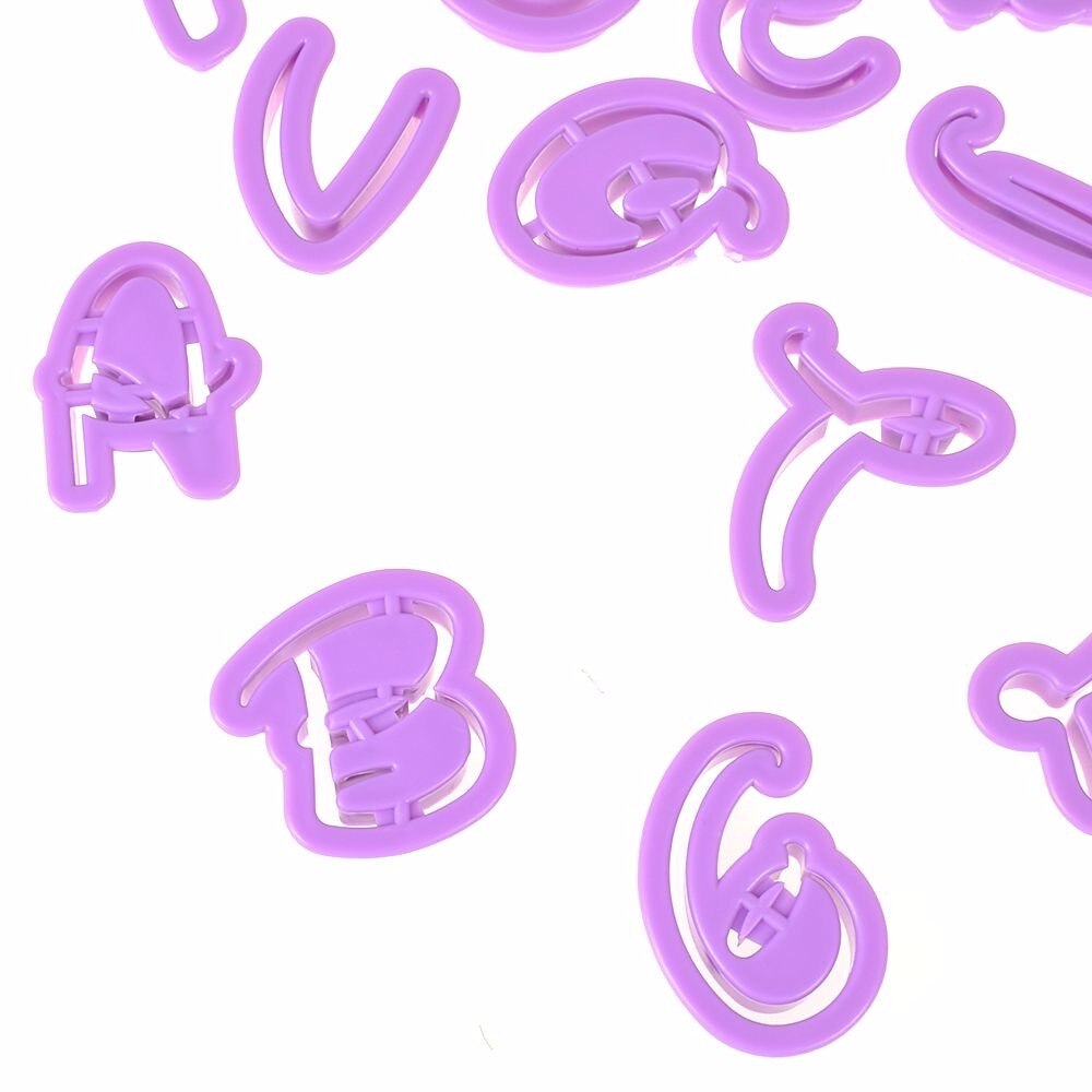 Alfabet tal form plastik kageudstikker sæt gør-det-selv karakter fondant kage dekorationsforme køkken gadgets