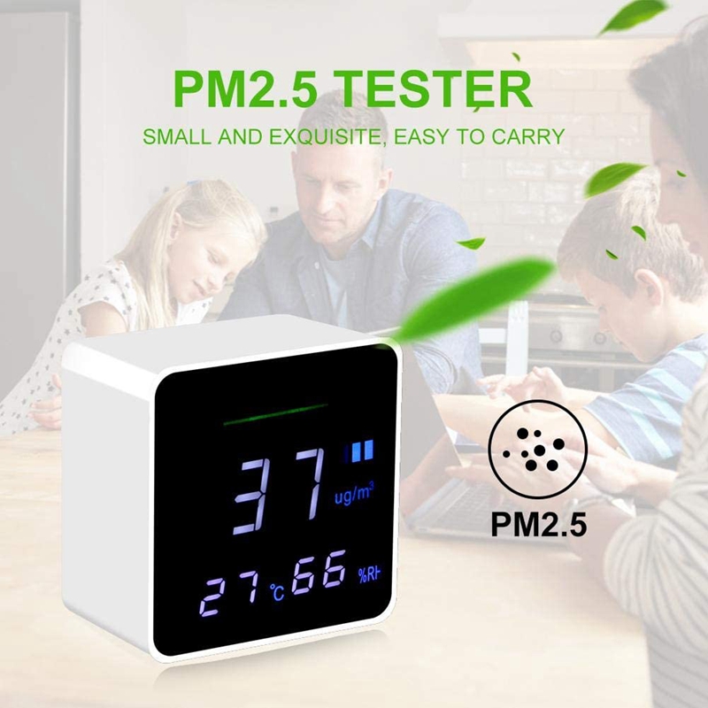 GTBL Air Monitor,Indoor Air Meter PM2.5 Tester Air Testing Tool With Temperature And Humidity