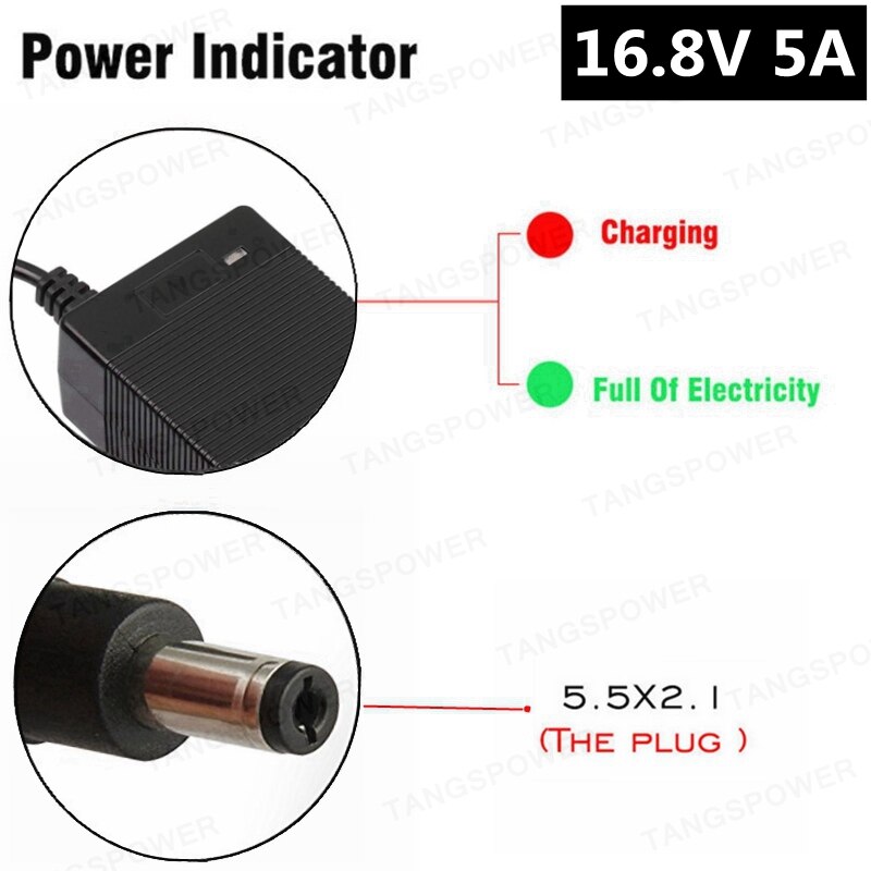 Chargeur 16.8v batterie 5a 4s batteries li 14.8v 4 série 14.4v: Dc 5.5 x 2.1 / Au