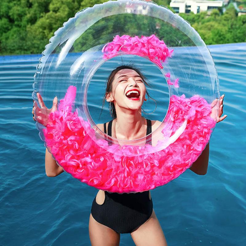Summer Inflatable Swimming Ring Giant Pool Float Toy Circle Beach Sea Party Inflatable Mattress Water Ring Float Round Adult Kid