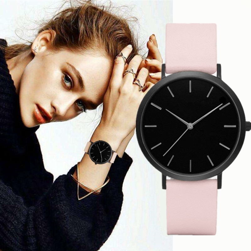 Montre Femme Eenvoudige Mode Vrouwen Horloge Quartz Horloges Lederen Band Dames Klok Zegarek Damski Horloges