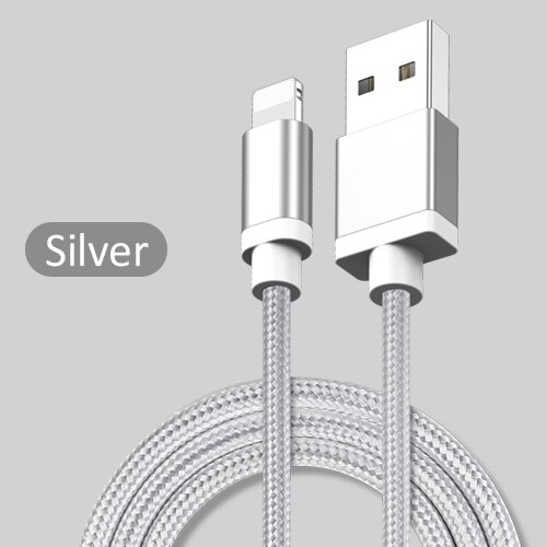 GUSGU 5V USB di Sincronizzazione di Dati del Cavo USB Per il iPhone 6 6S 8 7 Plus X 5 5S SE Veloce di Ricarica Spina del Cavo Per L'illuminazione: silver / 2m