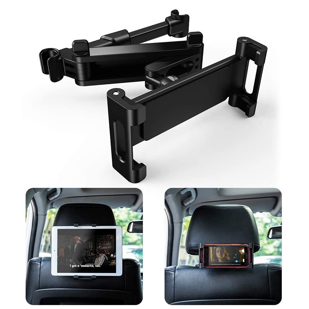 Draaibare auto kussen telefoon houder hoofdsteun tablet houder 360 graden achterbank voor unieke onderdelen draagbare auto ornamenten