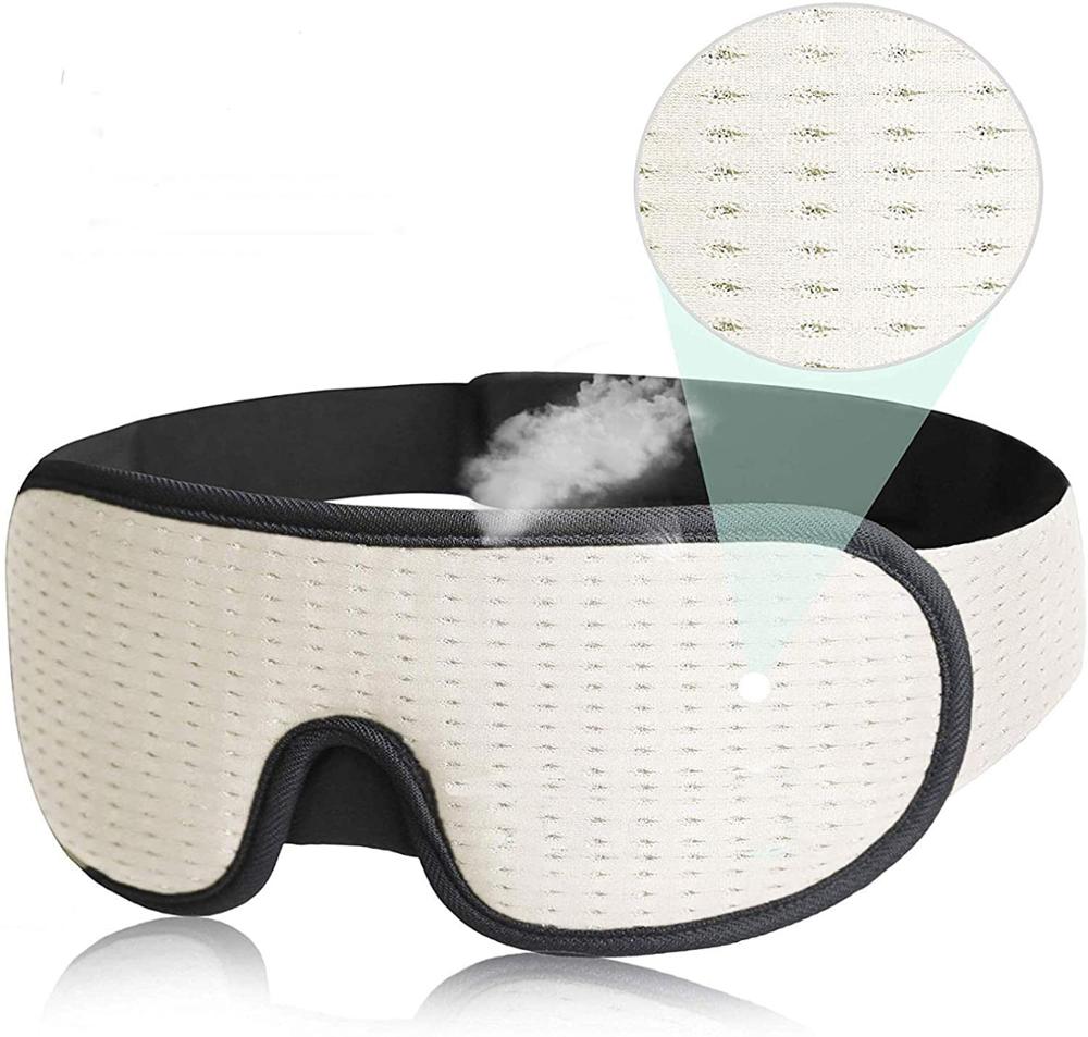 3d uni naamio varjostus laastari matka lepo silmänaamari pehmeä sokea miehille naisille realx silmäsuoja unihoito silmäsuoja helpotus väsymys: Beige