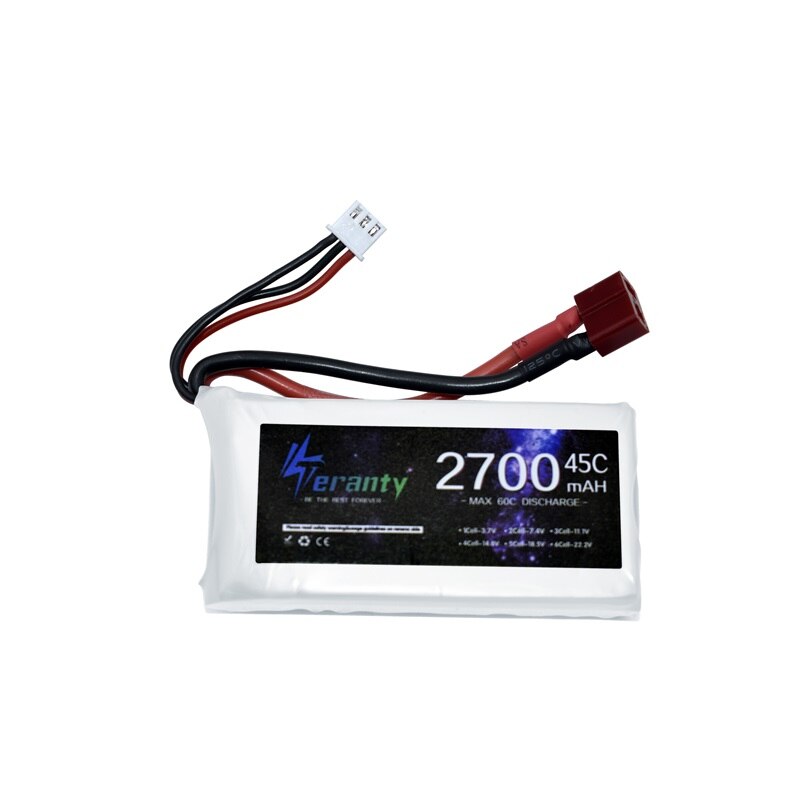 Batería Lipo 2s 7,4 V 2700mAh 45C Max 65C para Wltoys 12428 12423 7,4 RC Car feiyue 03 Q39 piezas de mejora de batería de v