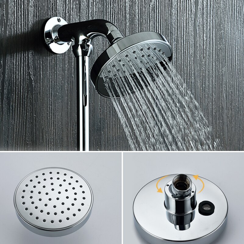 8/10/12 inch Big Rain Shower Head ABS Plastic Square and Round Top Shower Head Over-head Shower Sprayer Chrome and Black