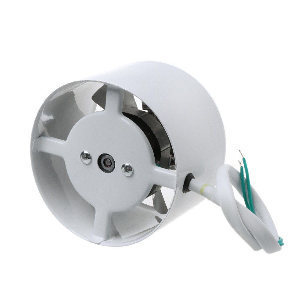 2800R/Min Duct Booster Vent Fan Metal 220V 20W 4 Inch Inline Ducting Fan Exhaust Ventilation Duct Fan Accessories
