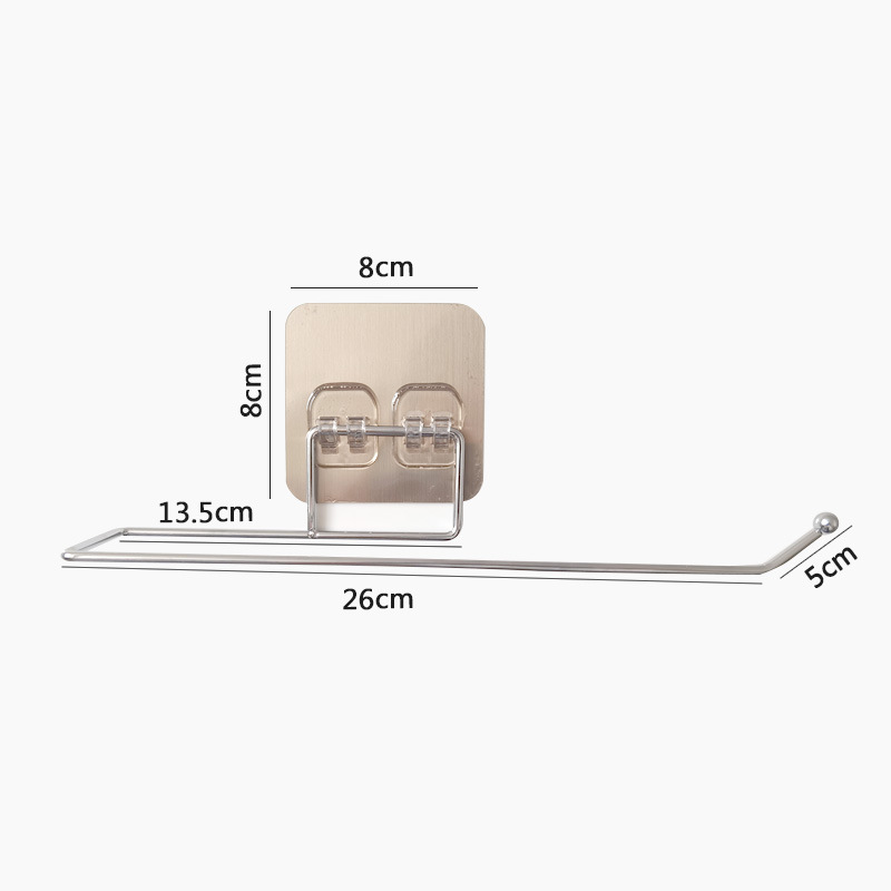 Toilet Paper Rack Bathroom Paper Towel Holder Adhesive Absorbent Paper Dispenser WC Kitchen Hardware Storage Accessories: WHITE