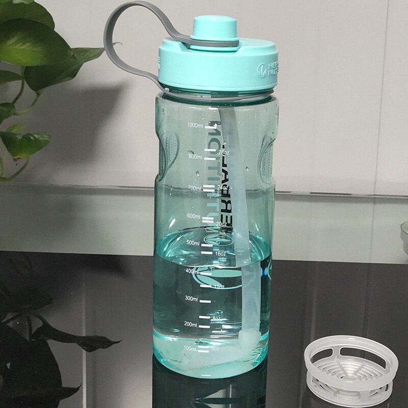 6 color Herbalife nutrición 24Fit leche 1000ml la botella con paja dentro botella espacial hervidor de agua libre de BPA: 1