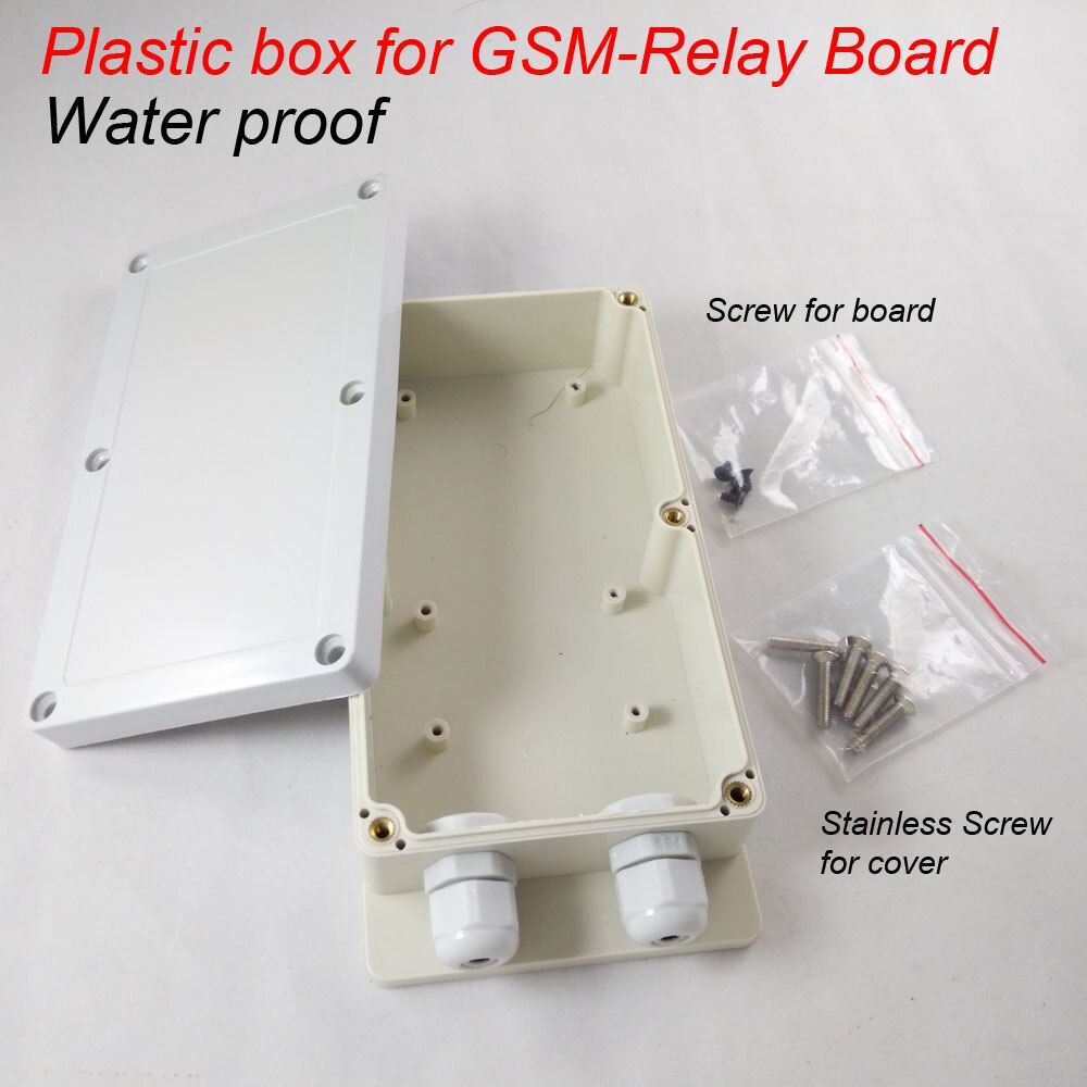 Plastic box for GSM-RELAY (DC Type ) gsm remote relay control board (not including the gsm control board)