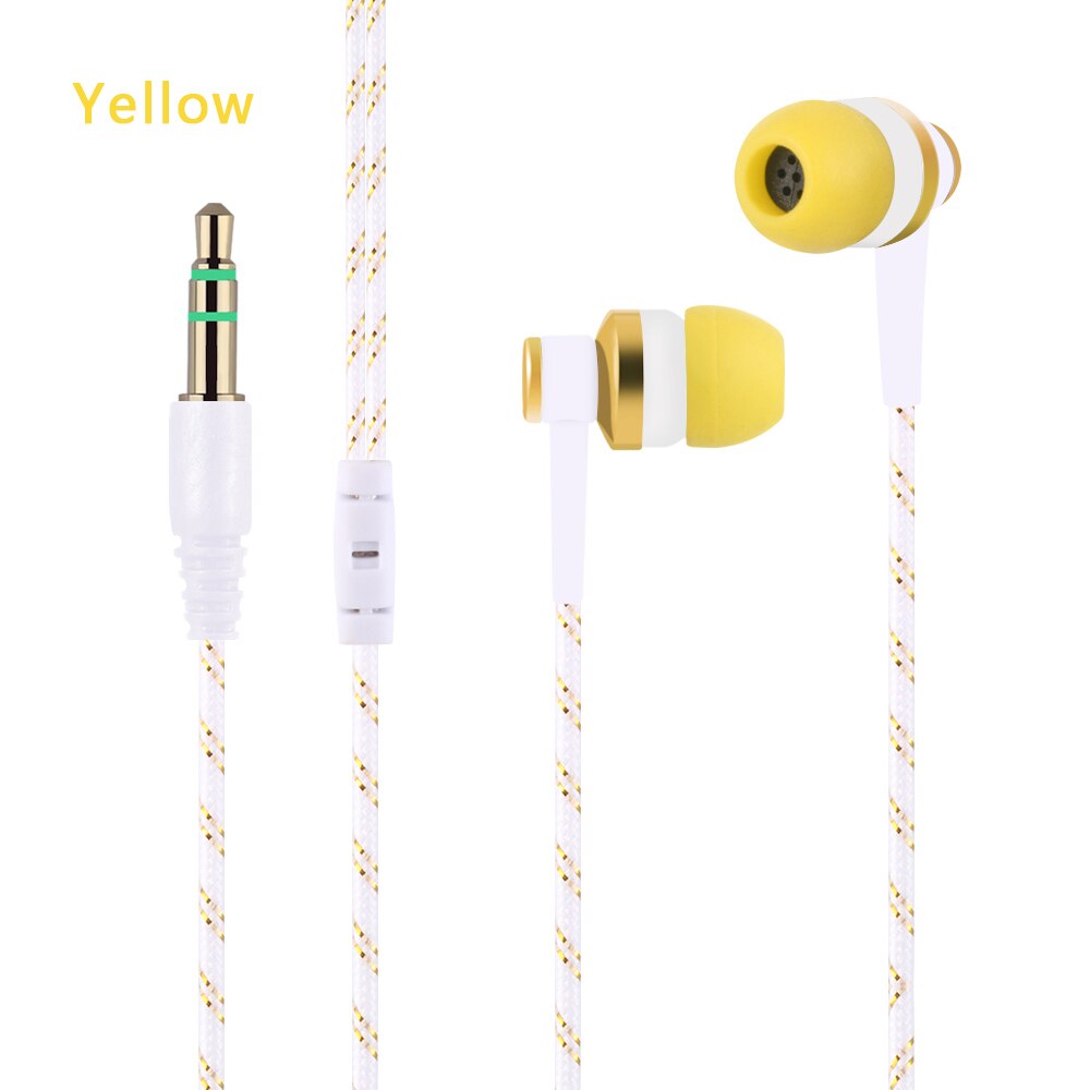 3.5mm stereo gaming headset hoofd hoofdtelefoon bas met microfoons ruisonderdrukking voor computer telefoon dubbele/enkele stekker: Geel