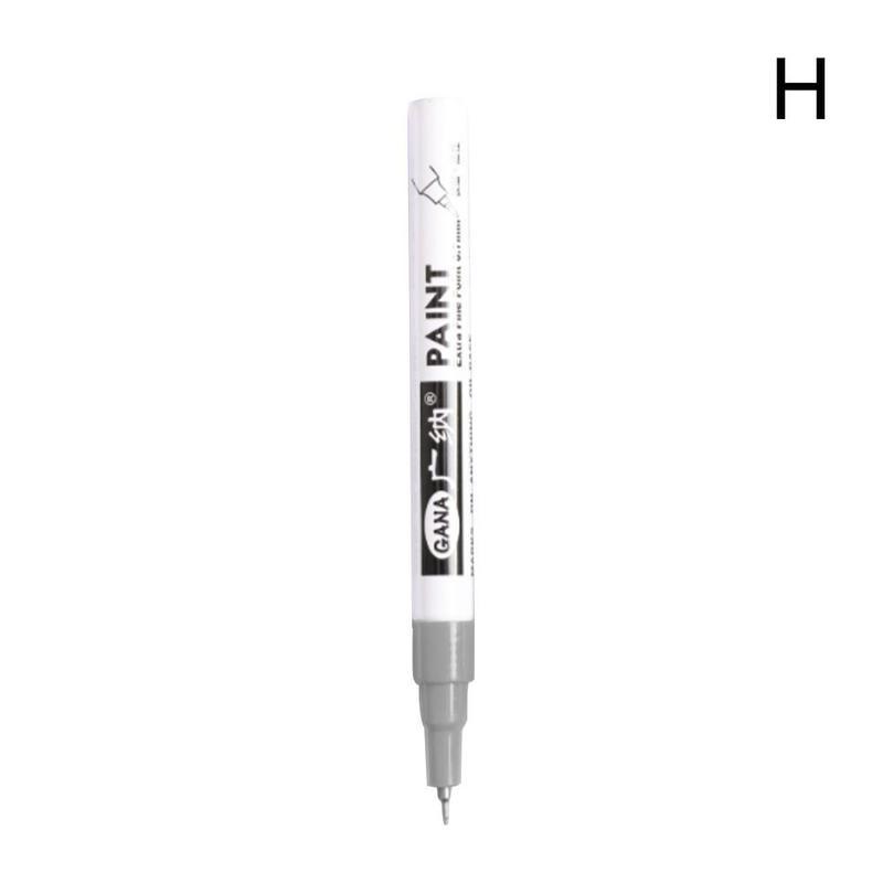 1pc metalliske tuschpenne 8 farver til vælg 0.7 mm ekstra fine point malertusch, giftfri permanent tuschpen diy art markør: Sølv