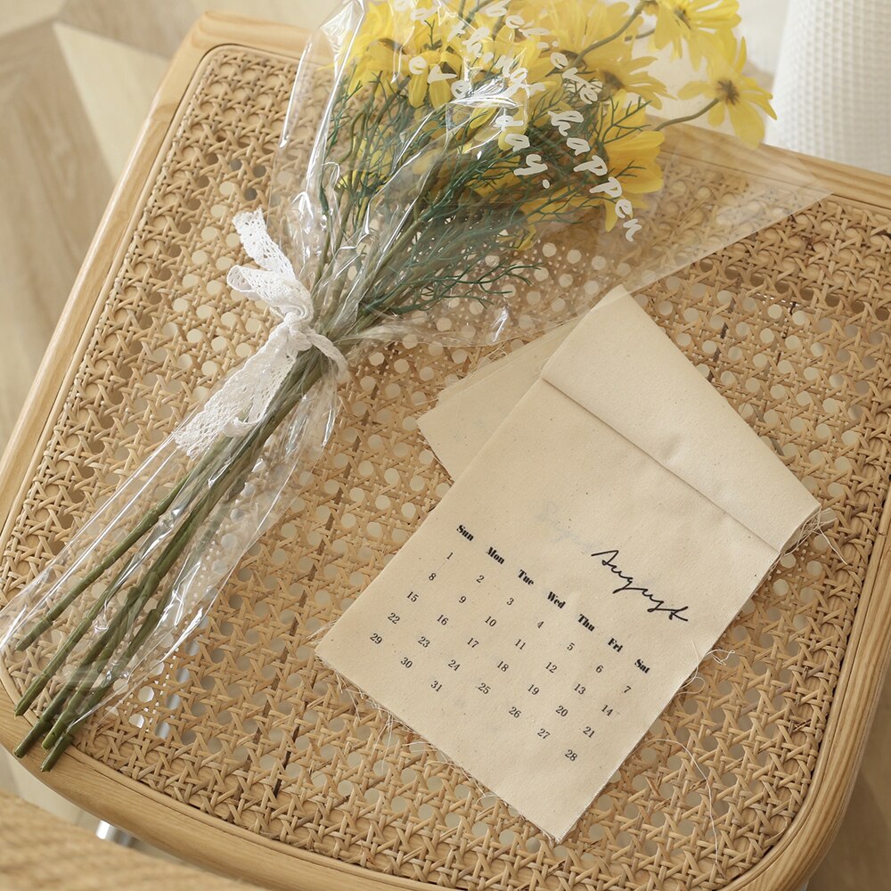 Cotton Calendar Innovative Flexible Fabric Wall 2022 Year Calendar Wall Calendar Convenient Photo Prop Apoyos De La Foto
