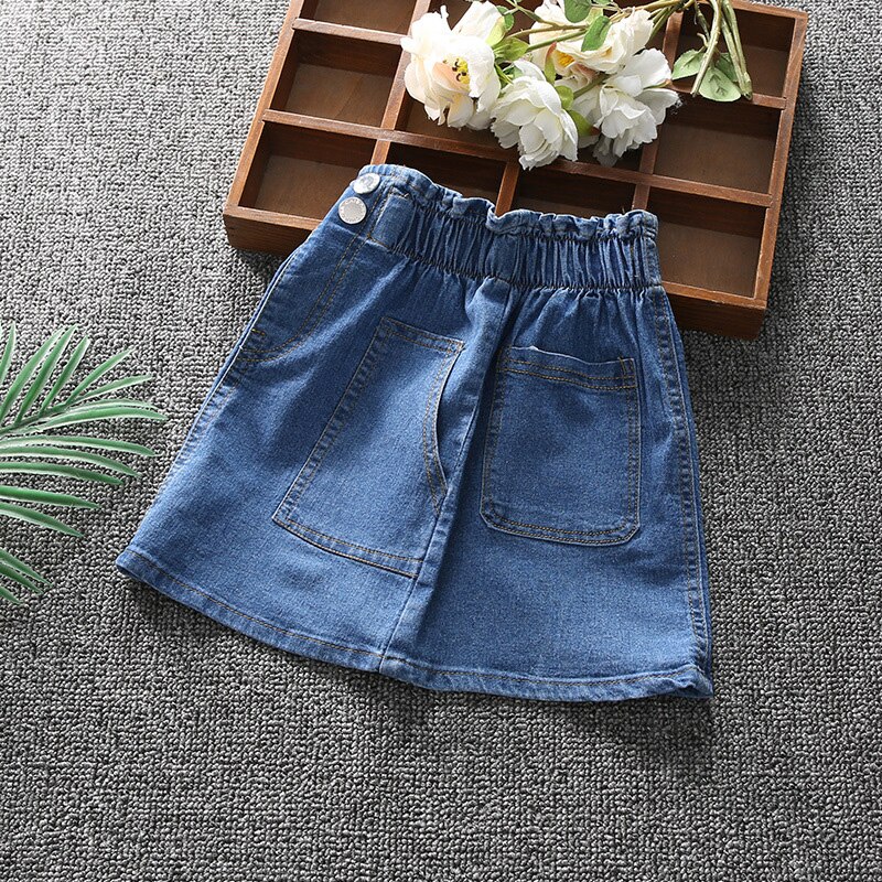 Jupes en Denim pour bébé fille, taille haute, pour enfant et adolescent, printemps été,