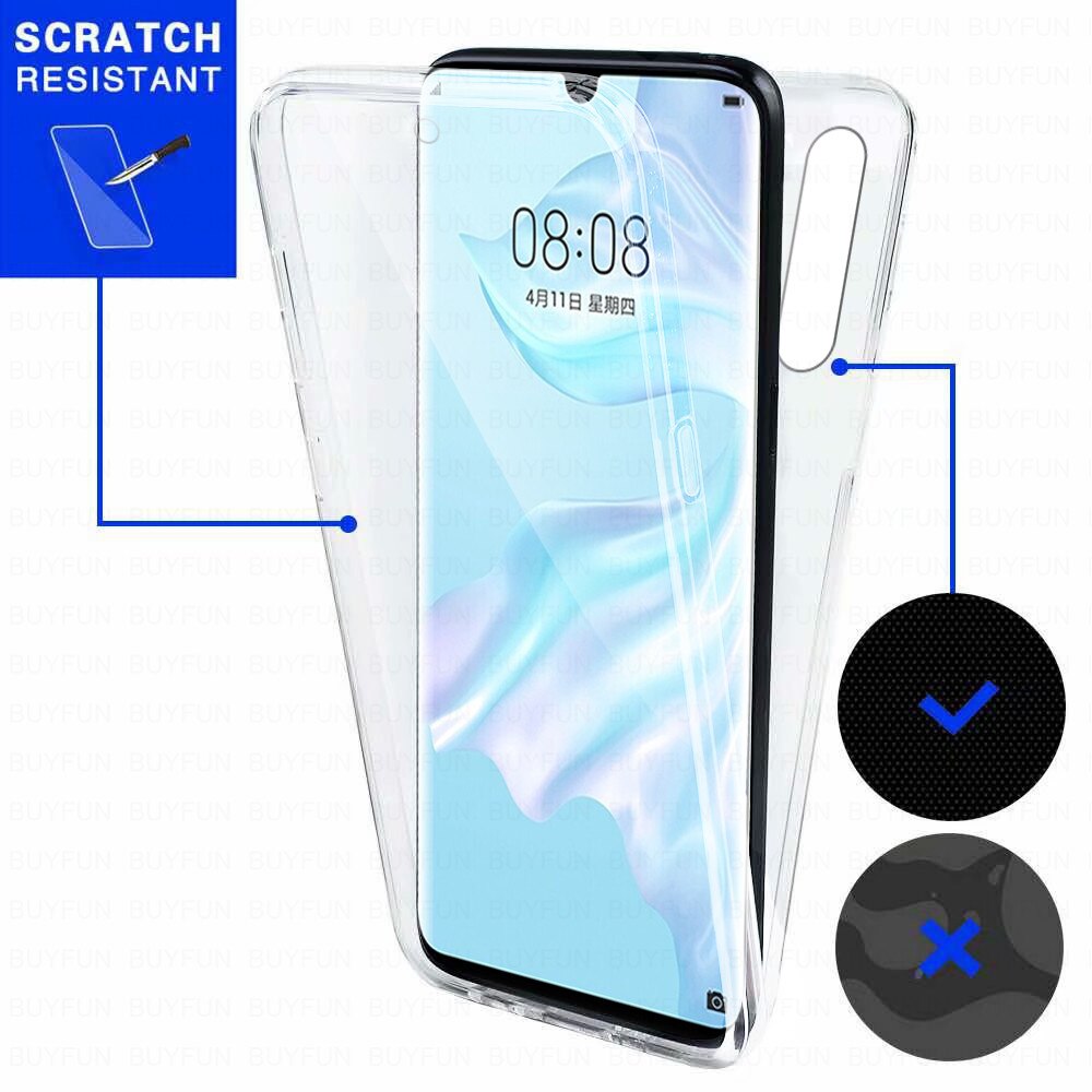 360 custodia trasparente completa per Huawei p40 p30 p20 lite light nova 7 6 se 5t 5z 5i pro Y8p y7p p smart plus 2019 custodia in Silicone