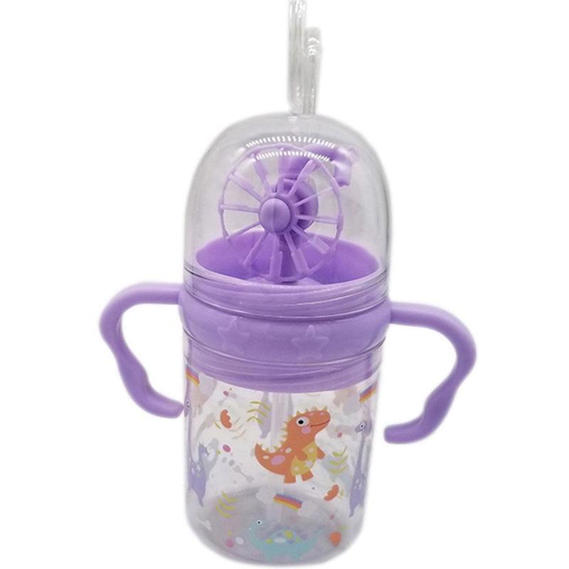 250 Ml Kinderen Grappig Whale Water Spray Drinkbeker Cartoon Zuigflessen Met Rietjes Draagbare Kinderen Cups Drinkware Cup: EE