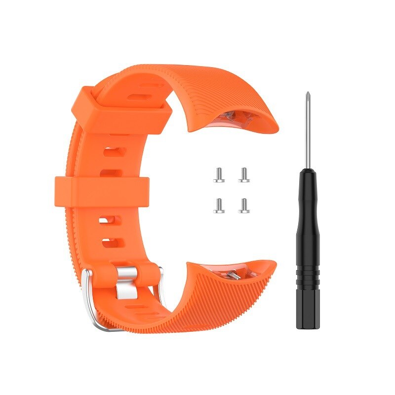 Oryginalny pasek silikonowy do Garmin Forerunner 45/Forerunner 45S/Swim 2 miękki silikonowy regulowany pasek zamienny pasek Garmin Swim 2: Orange / Swim 2