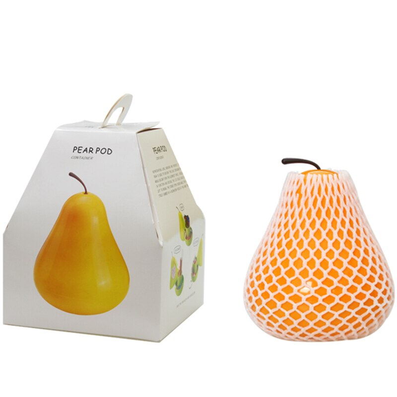 Plastic Cute Pear Storage Box Fruit Pen Holder Pencil Container Case Brush Pot Box Sundry Organizers Desktop Office Stationery