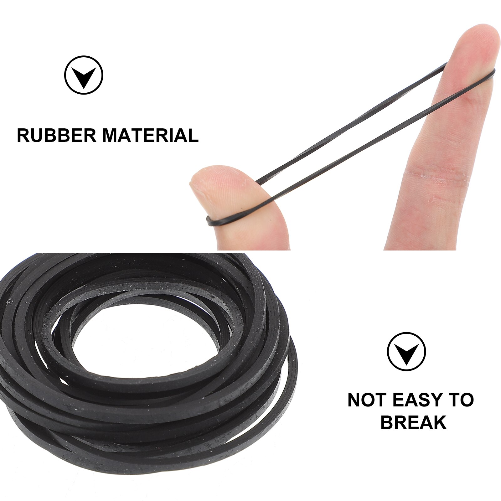 20pcs Cassette Recorder Rubber Belt Video Machine Repair Belt Replacement