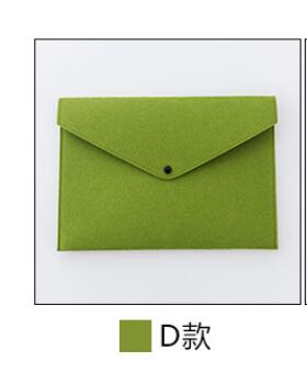 Simple Big Capacity A4 File Folder Pad Business Briefcase Document Bag Chemical Felt Filing Stationery Supplies: Green