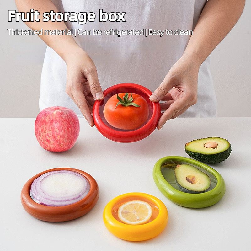 Herbruikbare Food Saver Box Half Cut Fruit Freshing Intrekbare Film Opslagcontainer Fruit Conservering Seal Cover Keukengereedschap