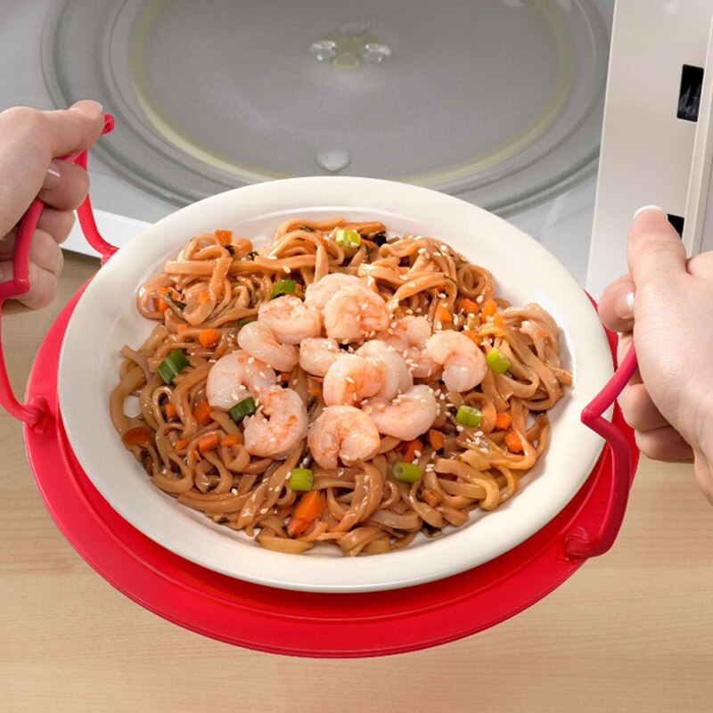 Plastic 4 In 1 Microwave Plastic Stand Mini Desk Heating Food Tray Cooling Rack Multifunction Stacker A Lid Kitchen Plate Shelf