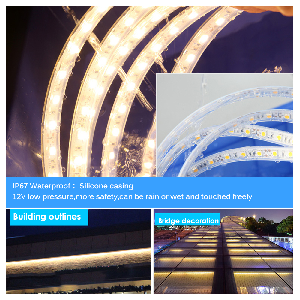 IP67 IP68 Waterdichte Led Strip 5050 DC12V Onderwater & Outdoor Veiligheid Rgb Led Strip Licht 300Leds 60leds/M 5 M/partij
