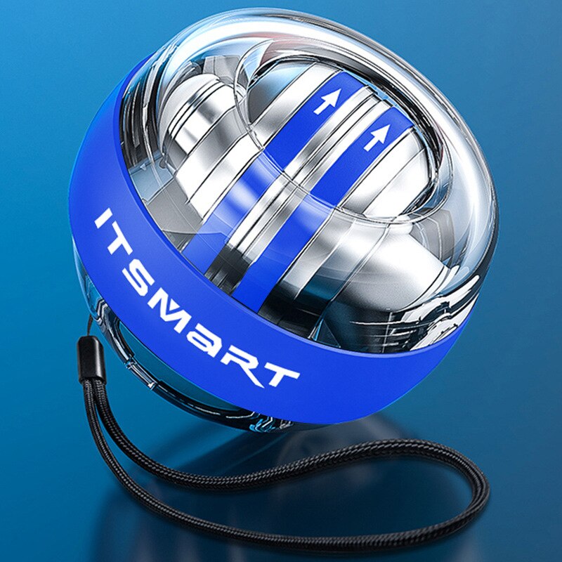 Brachio ball Gyroscopic Powerball Autostart Range Gyro Power Wrist Ball With Counter Arm Hand Muscle Force Trainer Fitness: blue Lights