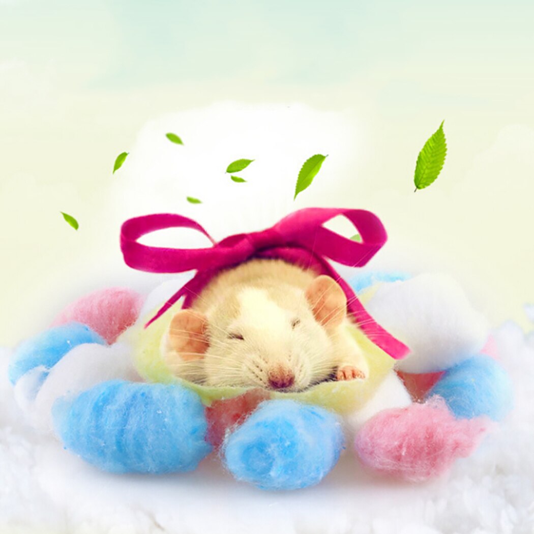 50PCS/100PCS Hamster Cotton Balls Winter Warm Hamster Nesting Material Colorful Cute Mini Balls Small Pet Cage Accessories