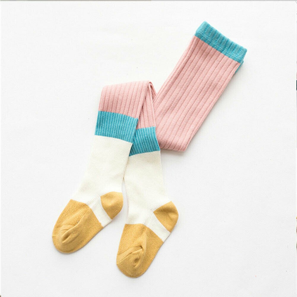 Peuter Baby Girl Kid Stijl Knie Hoge Base Kleur Gestreepte Herfst Sok: c / L