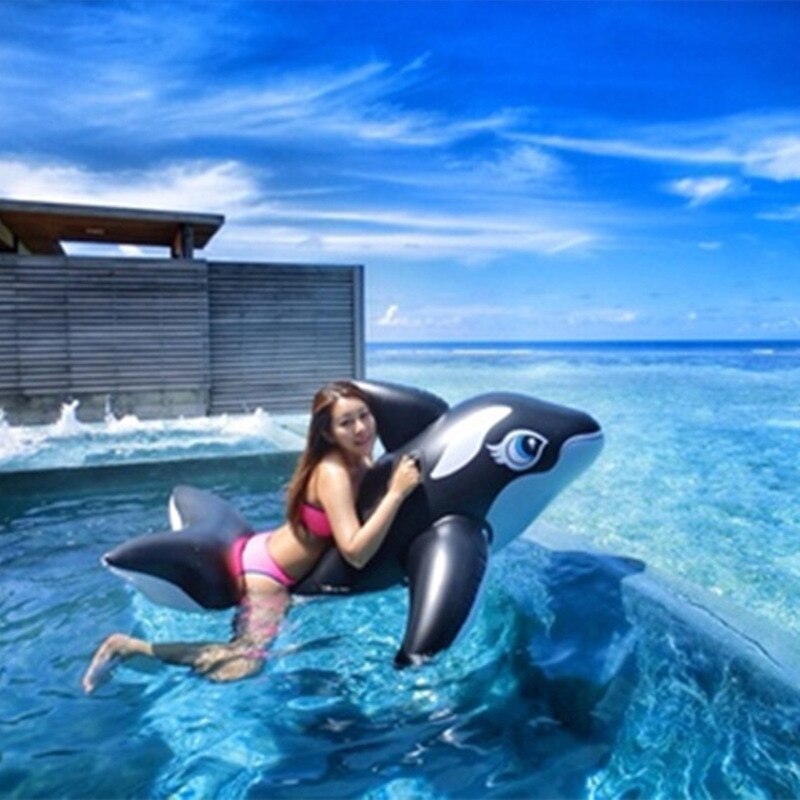 Lato nadmuchiwany kształt rekina basen kąpielowy pływa tratwa dmuchane materace pływanie zabawa sportowy wodne zabawki plażbyć winnym dla dorosłych