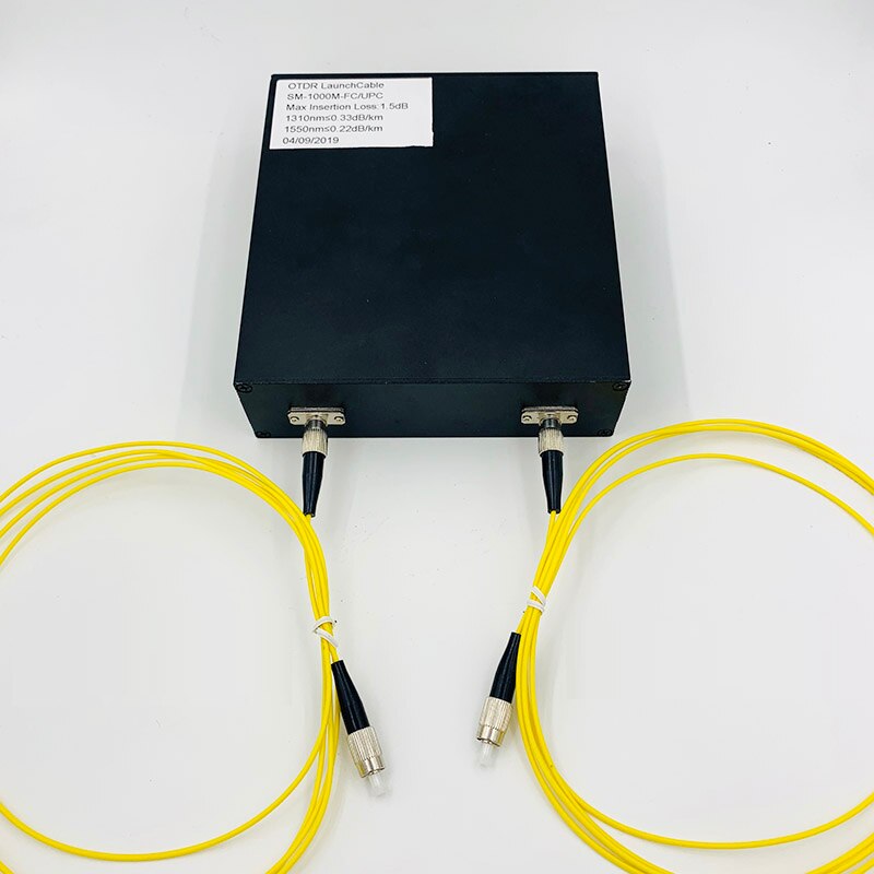 Boîte de câble de lancement du unique 9/125um d'otdr de SC/FC 1KM, boîte de câble nue de lancement de fibre de 1000M, câble optique de lancement de Fiber