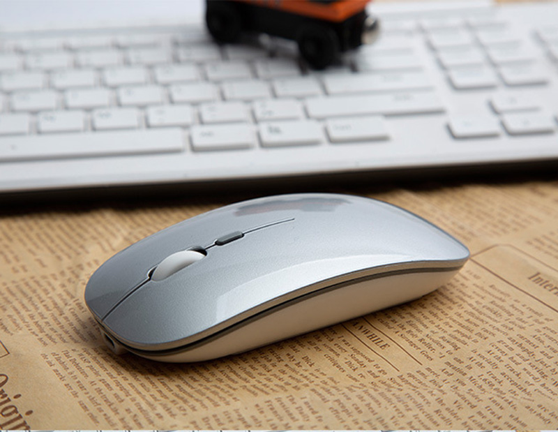 Rii Draadloze muis, 2,4 G draadloze muis met USB-ontvanger (bevindt zich in het batterijvak aan de achterkant van de muis) voor links- en rechtshandigen, pc/laptop/Windows, zwart