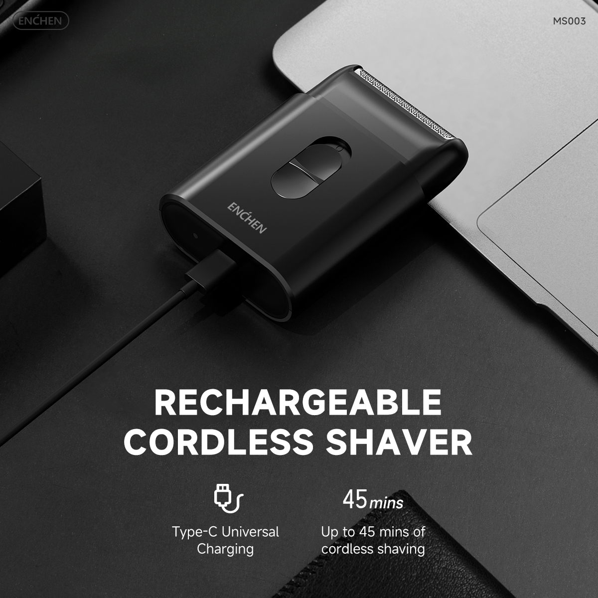 ENCHEN Electric Shaver MS003 Razor Mini Shaving Machine Portable Beard Trimmer Reciprocating Razor Pop up Trimmer Shaver for Men
