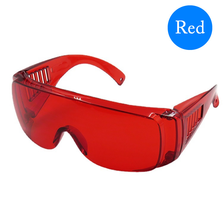 Safety Glasses Anti-Splash Impact-Resistant PC Lens Work Safety Goggles For Lab DIY Kids/Adult Eyes Protection: Red