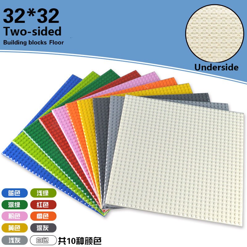 Double-sided 32*32 Dots Piastre Base Per Piccoli Mattoni FAI DA TE Albero Bush FAI DA TE Blocchi di Costruzione Piastra di Base Compatibile blocchi classico Bordo