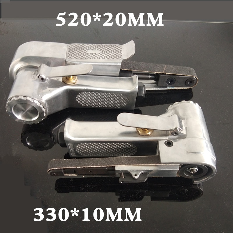 330*10MM/520*20MM Handheld Sand Belt Machine Small Pneumatic Polishing Machine Handheld Sander Sanding Belt Woodworking Tool