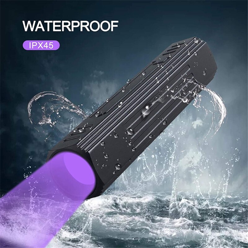 Linterna UV de luz negra 594C para detección de ropa de mascotas, Detector de manchas secas y insectos de cama, gusano de anillo para gato, detección de gasolina